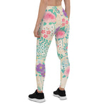 Mother's Day Gift, Mother's Day Leggings Beautiful Pink Roses Floral Women's Leggings