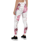 Mother's Day Gift, Mother's Day Leggings Blush Pink Romantic Watercolor Roses Women's Leggings