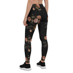Mother's Day Gift, Mother's Day Leggings Classic Embroidery Vintage buds of Roses Women's Leggings