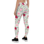 Mother's Day Gift, Mother's Day Leggings Classy Floral Pattern Pink Rose Garden Women's Leggings