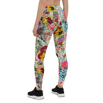 Mother's Day Gift, Mother's Day Leggings Colorful Vintage Floral Tissue Women's Leggings
