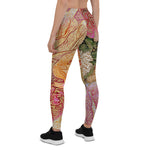 Mother's Day Gift, Mother's Day Leggings Field of Roses Gold Highlights Women's Leggings