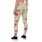 Mother's Day Gift, Mother's Day Leggings Floral Pattern Rose Flowers Women's Leggings