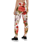 Mother's Day Gift, Mother's Day Leggings Floral pattern Roses with chrysanthemum Gadern Women's Leggings