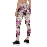 Mother's Day Gift, Mother's Day Leggings Floral Pattern with Roses on Light Women's Leggings
