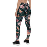 Mother's Day Gift, Mother's Day Leggings Garden Flower Rose Pattern Women's Leggings