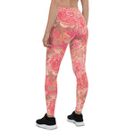 Mother's Day Gift, Mother's Day Leggings Garden flowers pink peoni and Chick Women's Leggings