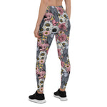 Mother's Day Gift, Mother's Day Leggings Gray jays and Flowers Women's Leggings