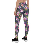 Mother's Day Gift, Mother's Day Leggings Pink & Purple Peonies Floral Women's Leggings