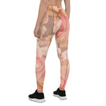 Mother's Day Gift, Mother's Day Leggings Pink Country Chic Roses Gadern and Wood Women's Leggings