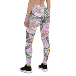 Mother's Day Gift, Mother's Day Leggings Pink Peony Blooming Flower Women's Leggings