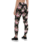 Mother's Day Gift, Mother's Day Leggings Pink Roses Bouquet Flower Women's Leggings