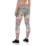 Mother's Day Gift, Mother's Day Leggings Pretty Pink Roses Pattern Women's Leggings