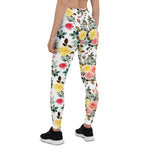 Mother's Day Gift, Mother's Day Leggings Red Pink and Yellow Watercolor Rose Women's Leggings