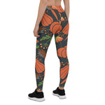 Mother's Day Gift, Mother's Day Leggings Red pumpkin seamless pattern and carrots Women's Leggings