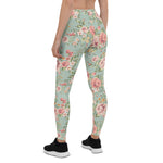 Mother's Day Gift, Mother's Day Leggings Romantic classic wallpaper seamless Vintage Rose flower Women's Leggings