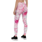Mother's Day Gift, Mother's Day Leggings Romantic Elegant Pink Floral Women's Leggings