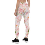 Mother's Day Gift, Mother's Day Leggings Romantic Pink Rose Women's Leggings