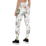Mother's Day Gift, Mother's Day Leggings Rose Pink Elegant Floral Watercolor Women's Leggings