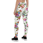 Mother's Day Gift, Mother's Day Leggings Roses, peony with leaves and chamomile with cornflowers Women's Leggings