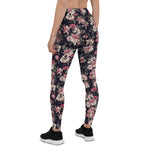 Mother's Day Gift, Mother's Day Leggings Seamless floral pattern with roses, watercolor Women's Leggings