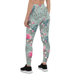 Mother's Day Gift, Mother's Day Leggings Soft Rose Flower Pink Women's Leggings