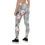 Mother's Day Gift, Mother's Day Leggings Spring Flowers and Leaves Watercolor Women's Leggings