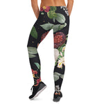 Mother's Day Gift, Mother's Day Leggings Vintage Floral Rose Gadern Flower Women's Leggings