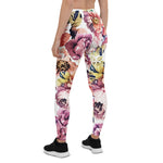 Mother's Day Gift, Mother's Day Leggings Vintage Pink Coral Elegant Roses Floral Women's Leggings