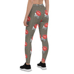 Mother's Day Gift, Mother's Day Leggings Vintage Pink Roses Pattern Women's Leggings