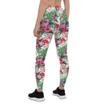 Mother's Day Gift, Mother's Day Leggings Vintage Pretty Country Garden Rose Pattern Women's Leggings