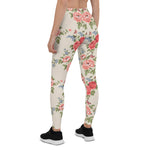 Mother's Day Gift, Mother's Day Leggings Vintage Red Rose Blue Bells Women's Leggings