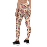 Mother's Day Gift, Mother's Day Leggings Vintage Roses, Diamonds and Skulls Women's Leggings