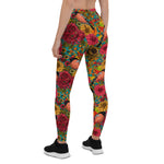 Mother's Day Gift, Mother's Day Leggings Vintage Tropical Autumn Garden Flower Women's Leggings