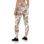 Mother's Day Gift, Mother's Day Leggings Watercolor Flowers Pink Roses Floral Women's Leggings
