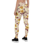 Mother's Day Gift, Mother's Day Leggings Watercolor Seamless Pattern with Contoured Element Women's Leggings