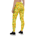 Mother's Day Gift, Mother's Day Leggings Yellow watercolor Roses pattern Women's Leggings