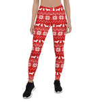 Scotstee Shop - Basset Hound Silhouettes Dogs Lover Christmas Pattern Leggings, Gift Women's Christmas Leggings