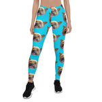 Scotstee Shop - Blue Personalized Pet Photo Keepsake Memory Blue Dog Lover Gifts Women's Christmas Leggings