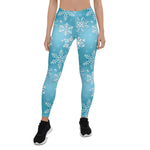 Scotstee Shop - Blue snowflake pattern Holiday Women's Christmas leggings