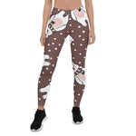 Scotstee Shop - Brown Cute Snow Polar Bear Pattern Bear Lover Women's Christmas Leggings