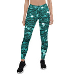 Scotstee Shop - Chic Teal Faux Glitter Women's Christmas Leggings