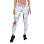 Scotstee Shop - Christmas Art Paintings Stocking Pink Xmas Gift Women's Leggings
