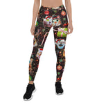 Scotstee Shop - Christmas Cats in Space Galaxy Stars Funny Holiday Christmas Women's Leggings