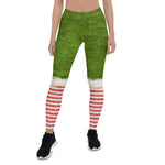 Scotstee Shop - Christmas Chic Elf Costume Green Holiday Fun Xmas Women's Leggings