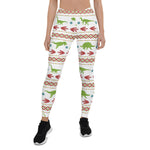 Scotstee Shop - Christmas Dinosaurs Knit Embroidered Fair Isle Xmas Women's Leggings