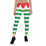 Scotstee Shop - Christmas Elf Red and Green Stripe Holiday Women's Leggings