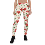 Scotstee Shop - Holiday Holly Red Floral Christmas Pattern Halloween Women's Leggings