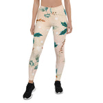 Scotstee Shop - Christmas Leaves Boho Pattern Holly Xmas Women's Leggings