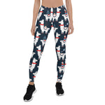 Scotstee Shop - Christmas Llamas Seamless Pattern Gift Xmas Women's Leggings